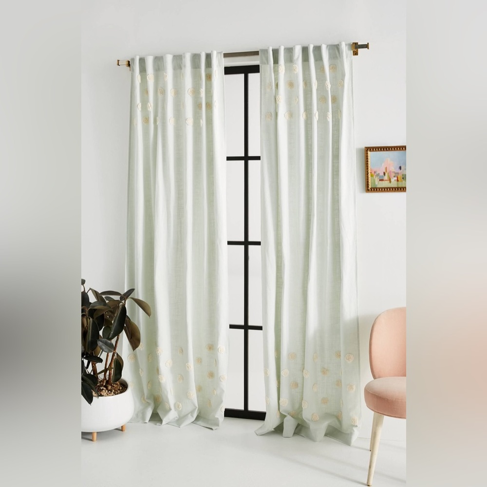 Anthropologie tufted Patricia curtains